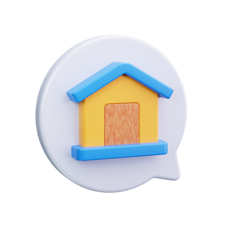 Chat à domicile  3D Icon