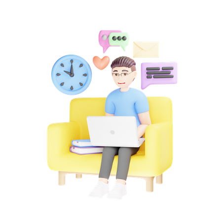 Accueil du formulaire de travail  3D Icon