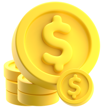Pièces d'or d'accumulation de richesse  3D Icon