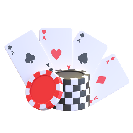 Ace Card  3D Illustration