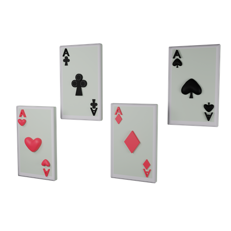 Ace Cards 3D Illustration