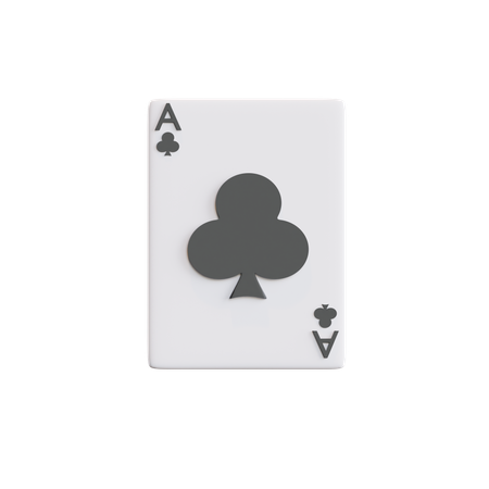 Ace Of Club  3D Icon