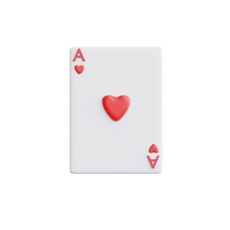 Ace Of Heart  3D Icon