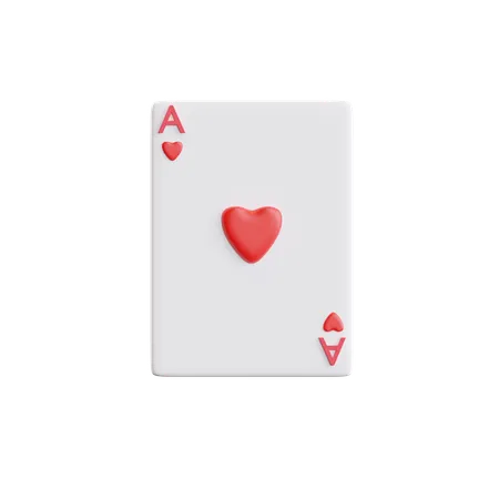 Ace Of Heart  3D Icon