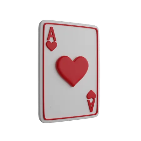 Playing Ace Of Hearts 3D Icon
