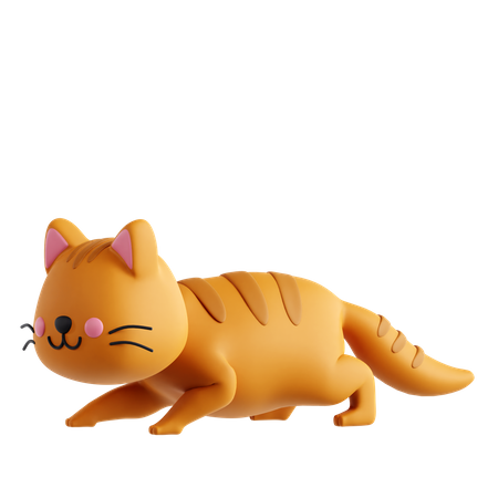 Gato acechando  3D Icon