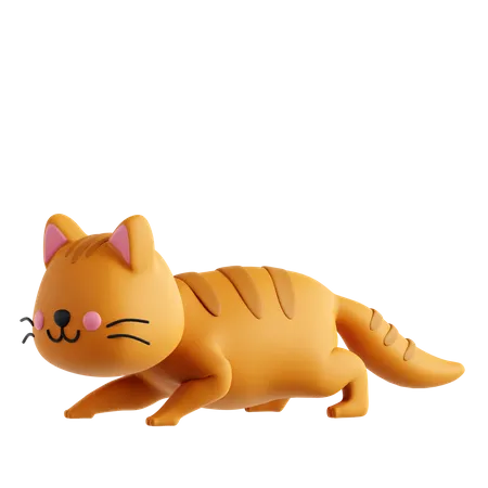 Gato acechando  3D Icon