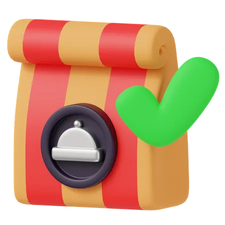 Aceitar comida  3D Icon