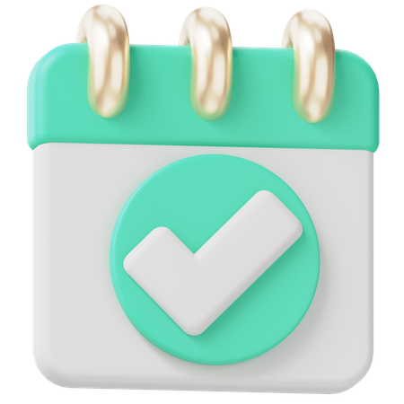 Aceitar data  3D Icon
