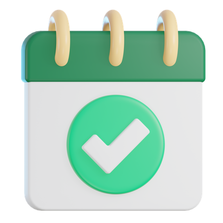 Aceitar data  3D Icon
