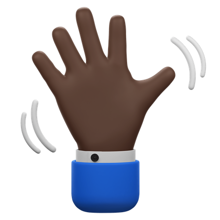Acenando com o gesto da mão  3D Icon