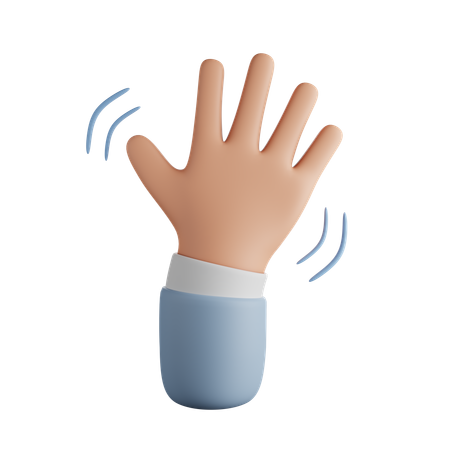 Acenando com a mão gesto de mão  3D Icon