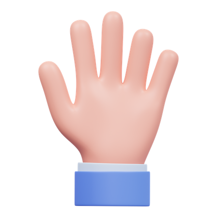 Acenando com o gesto da mão  3D Icon