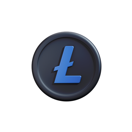 Acento de Litecoin  3D Icon