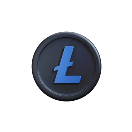 Acento de Litecoin  3D Icon