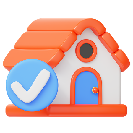 Aceptar casa  3D Icon