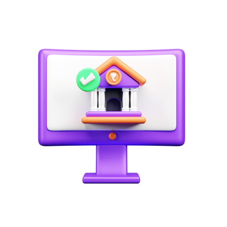 Acesso a operações bancárias via Internet  3D Icon