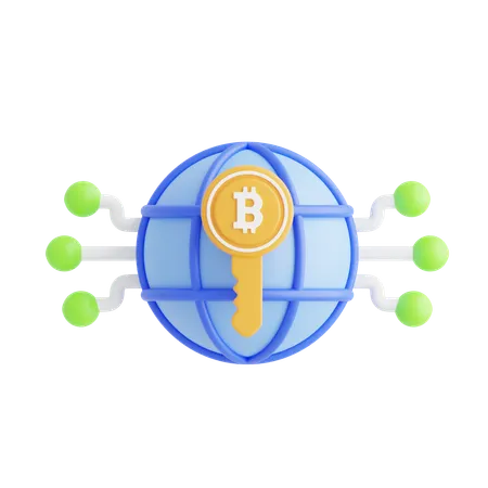 Acesso bitcoin  3D Icon