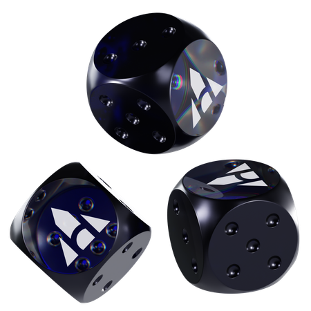 Ach Glass Dice Crypto  3D Icon