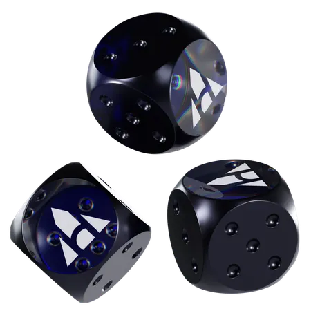 Ach Glass Dice Crypto  3D Icon