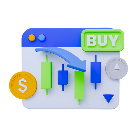 Acheter, négocier à la baisse  3D Icon