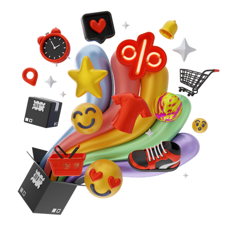 Achats  3D Icon