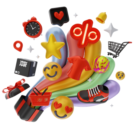Achats de cadeaux  3D Icon