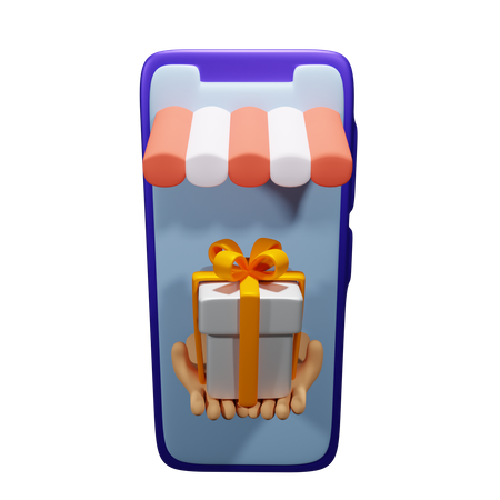 Achats de cadeaux en ligne  3D Icon