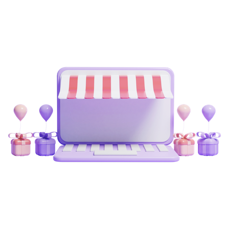 Achats d'ordinateurs portables  3D Icon