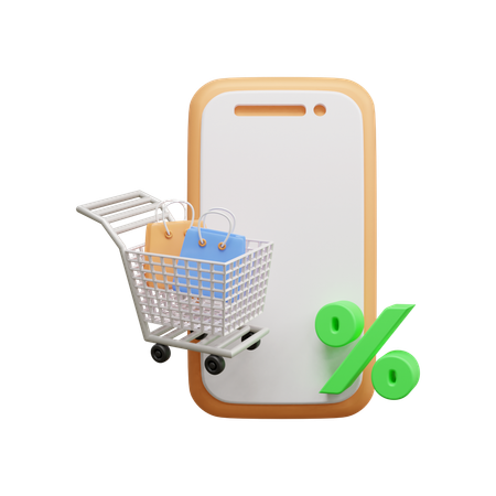 Shopping en ligne  3D Icon