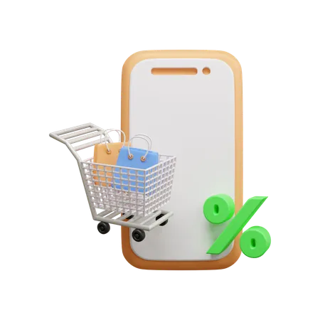 Shopping en ligne  3D Icon