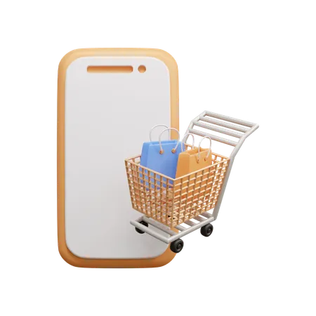 Shopping en ligne  3D Icon