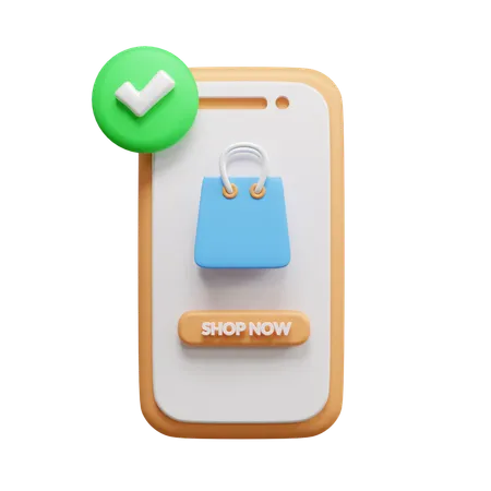 Shopping en ligne  3D Icon