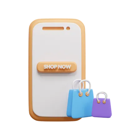 Shopping en ligne  3D Icon