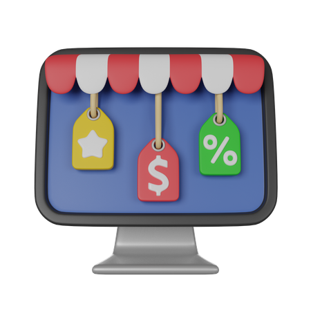 Shopping en ligne  3D Icon