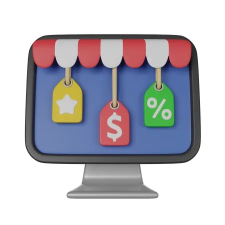 Shopping en ligne  3D Icon