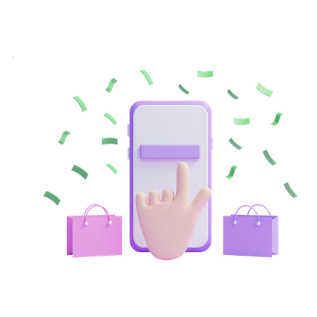 Shopping en ligne  3D Icon