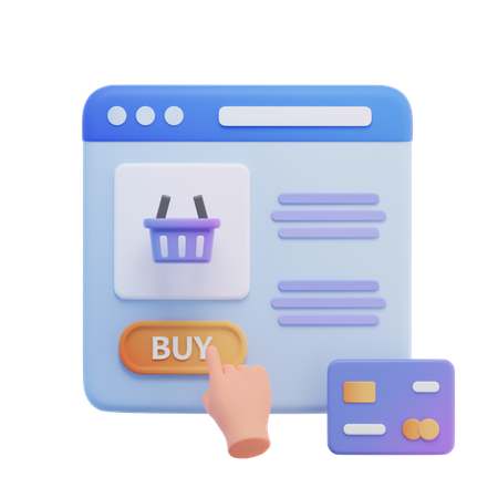 Shopping en ligne  3D Icon