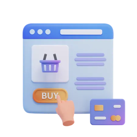 Shopping en ligne  3D Icon