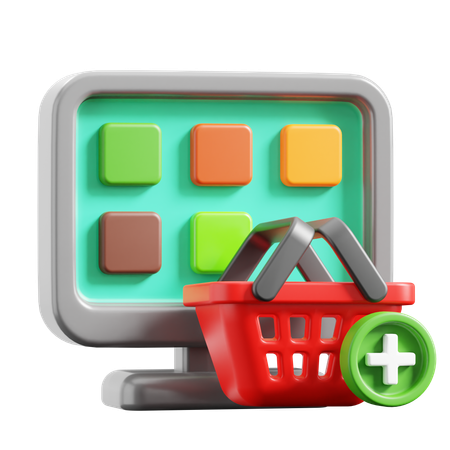 Shopping en ligne  3D Icon