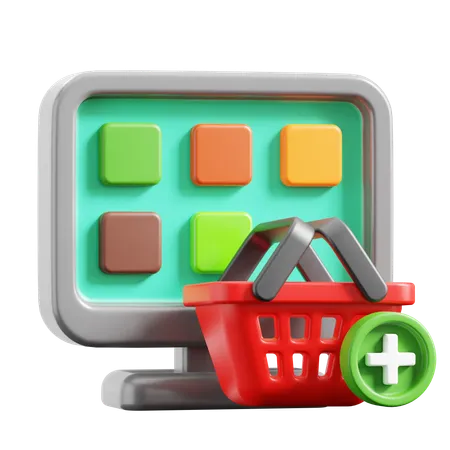 Shopping en ligne  3D Icon