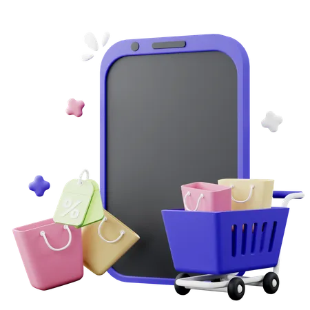 Shopping en ligne  3D Icon