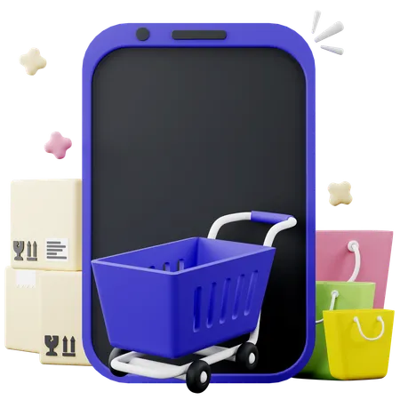 Shopping en ligne  3D Icon