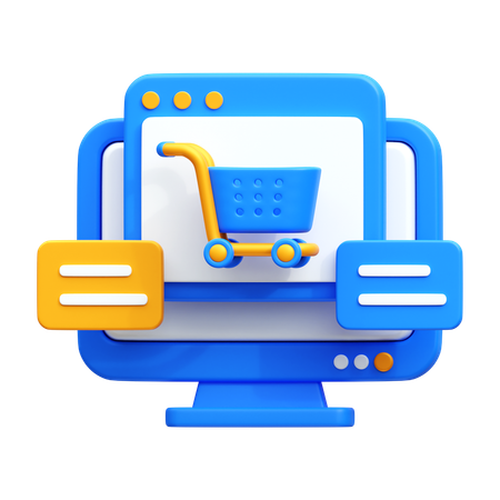 Shopping en ligne  3D Icon