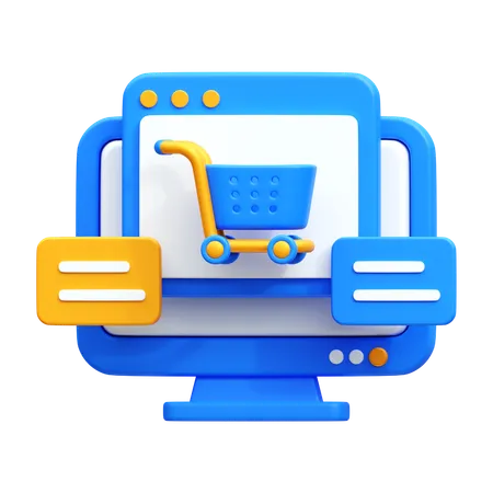 Shopping en ligne  3D Icon