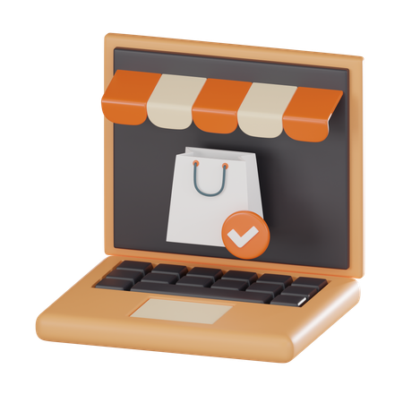 Shopping en ligne  3D Icon