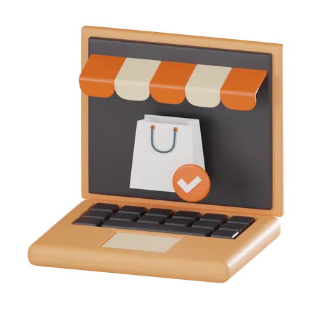 Shopping en ligne  3D Icon