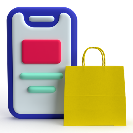 Shopping en ligne  3D Icon