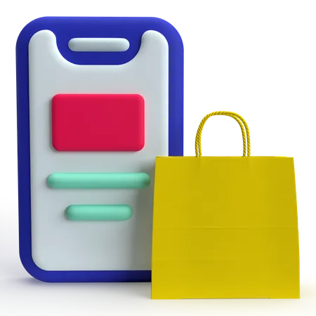 Shopping en ligne  3D Icon