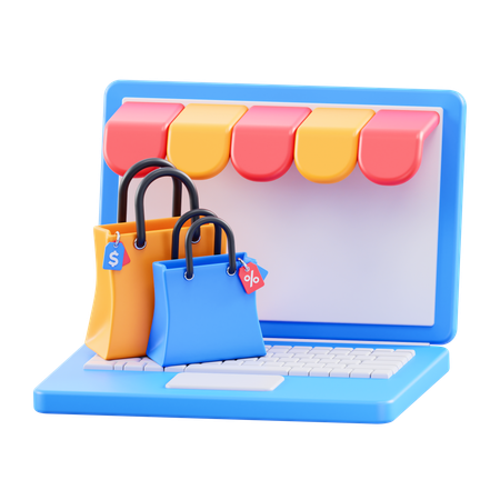 Shopping en ligne  3D Icon